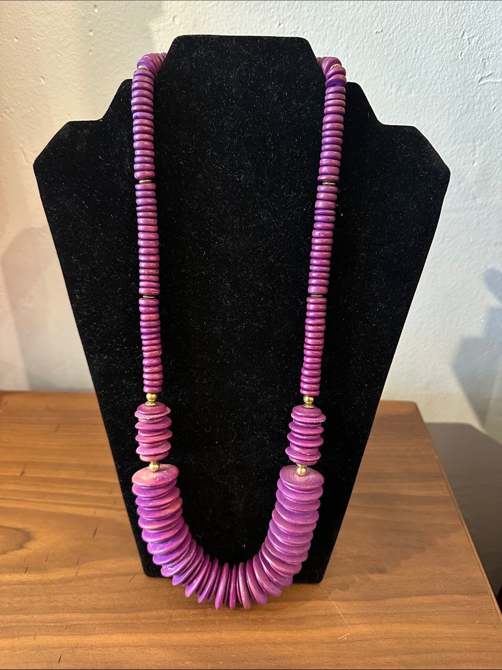 Purple Bead Statement Necklace - Women's Jewelry